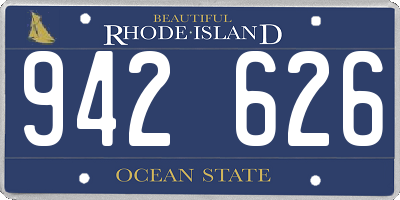RI license plate 942626