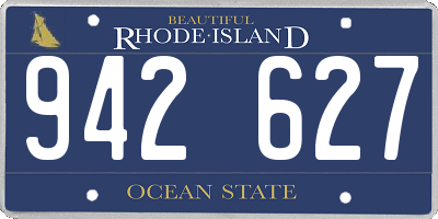 RI license plate 942627