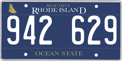 RI license plate 942629