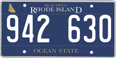 RI license plate 942630