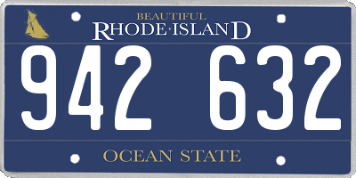 RI license plate 942632