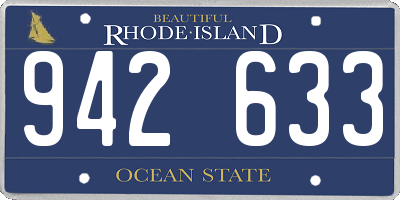 RI license plate 942633