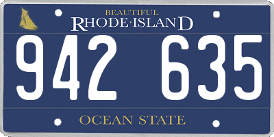 RI license plate 942635