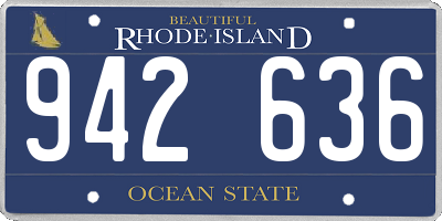 RI license plate 942636