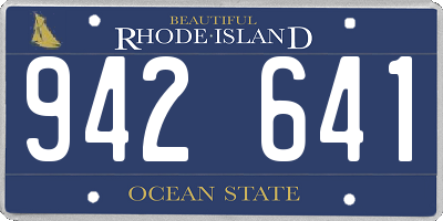 RI license plate 942641