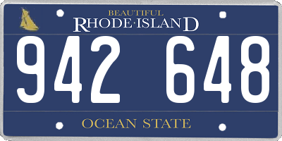 RI license plate 942648
