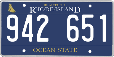 RI license plate 942651