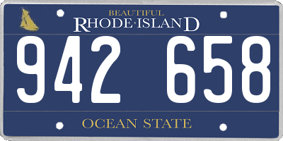 RI license plate 942658