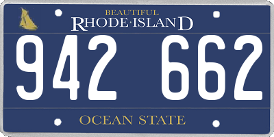 RI license plate 942662
