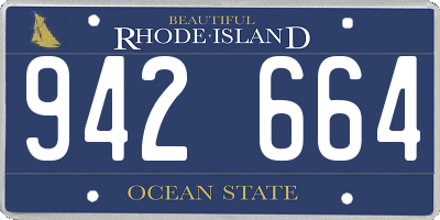 RI license plate 942664