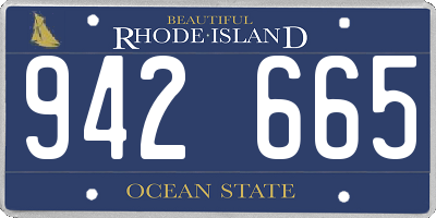 RI license plate 942665
