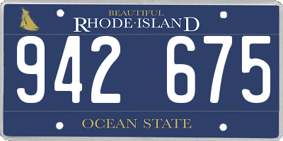 RI license plate 942675