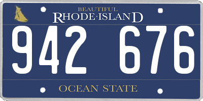 RI license plate 942676