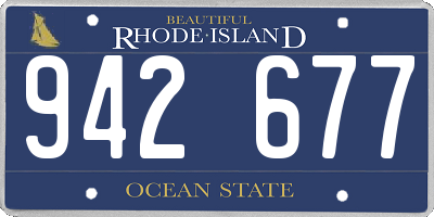 RI license plate 942677