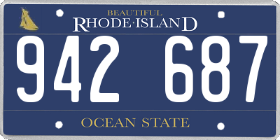 RI license plate 942687