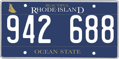 RI license plate 942688