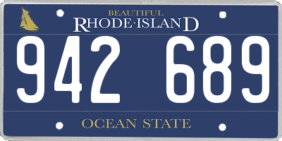 RI license plate 942689