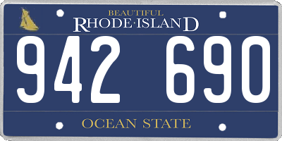 RI license plate 942690