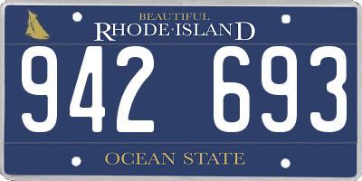 RI license plate 942693