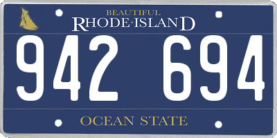 RI license plate 942694