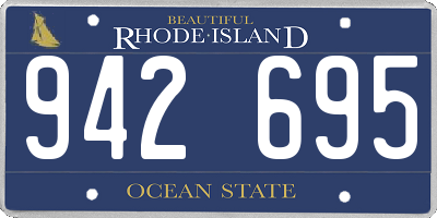 RI license plate 942695