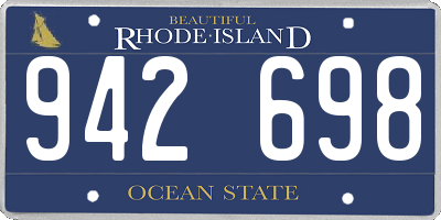 RI license plate 942698