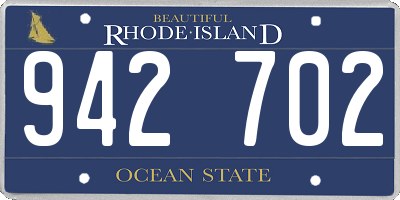 RI license plate 942702