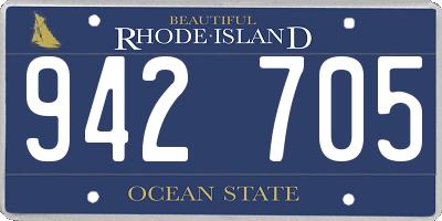 RI license plate 942705