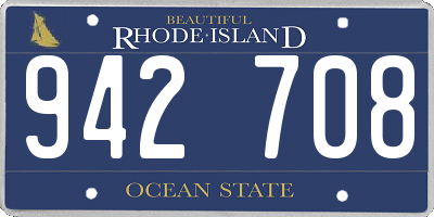 RI license plate 942708