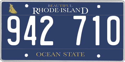 RI license plate 942710