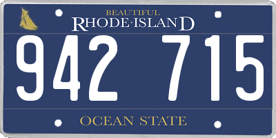 RI license plate 942715