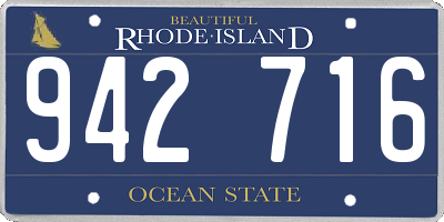 RI license plate 942716