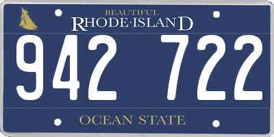 RI license plate 942722