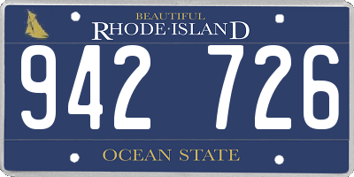 RI license plate 942726
