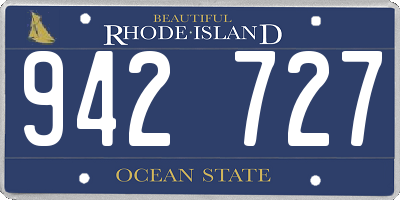 RI license plate 942727