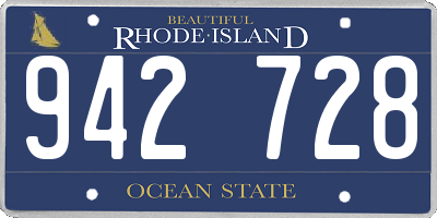 RI license plate 942728