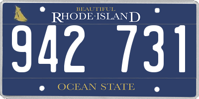 RI license plate 942731