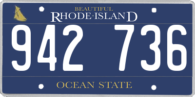 RI license plate 942736