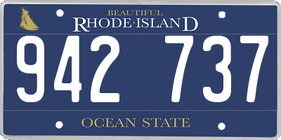 RI license plate 942737