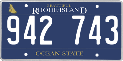 RI license plate 942743