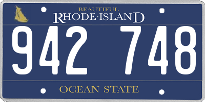 RI license plate 942748