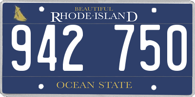 RI license plate 942750
