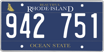 RI license plate 942751