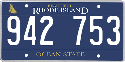 RI license plate 942753