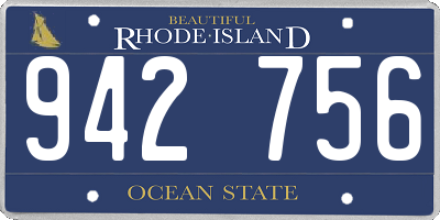 RI license plate 942756