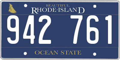 RI license plate 942761