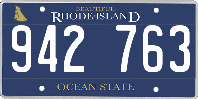 RI license plate 942763