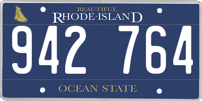 RI license plate 942764