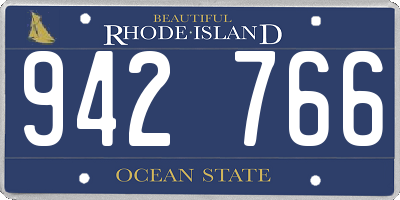 RI license plate 942766