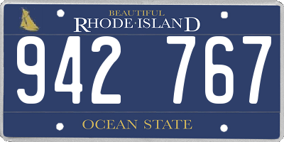 RI license plate 942767